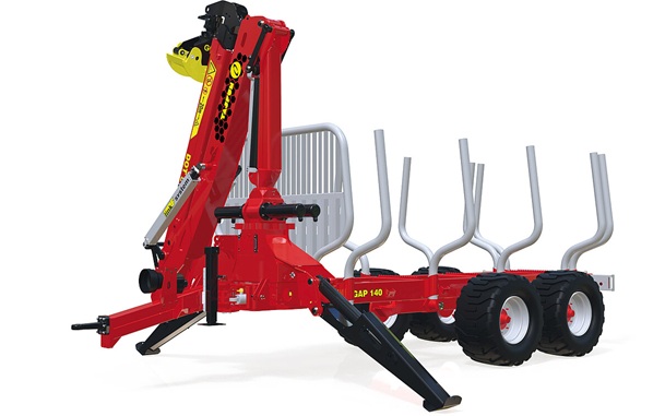 Лесной прицеп Tajfun GAP 140 с лесным краном DOT 50K